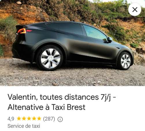 Alternative à Taxi Brest, entrez en contact directement avec votre chauffeur